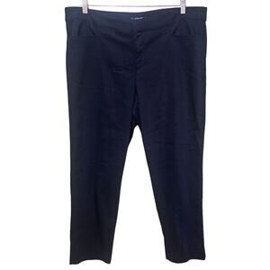Chaps Pants Women's Size 18W Pockets Navy Minimalist Office Work